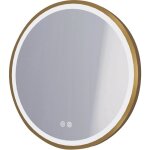 Ondee - zen - miroir salle de bain clairant alexine - contour or bross - 80 cm