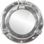 Miroir en forme de hublot mural �30 cm aluminium et verre cfw436923