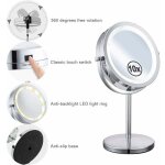 Miroir grossissant lumineux de rotation  360miroir maquillage, miroir grossissant x10 miroir maquillage ...