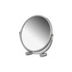 Miroir grossissant pivotant sur pied, miroir de courtoisie portable en métal chromé avec grossissement ... Miroir grossissant pivotant sur pied, miroir de courtoisie portable en métal chromé avec grossissement ...
