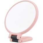 Miroir grossissant x 30 double face miroir pliable avec poign�e, miroir de maquillage � main de coiffeurs ...