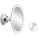 Miroir grossissant x10 autonomie et bien �tre 6878 - fixation � ventouse - 18 x 9 x 20cm - taupe