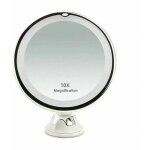 Miroir grossissant x10 avec �clairage led pour voyage, dot� d'une ventouse pour fixation murale et d'une ...