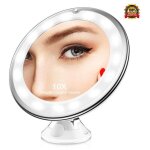 Promotion, miroir grossissant x10, miroir grossissant lumineux led de voyage avec ventouse, miroir grossissant ...