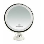 Miroirs grossissant x10 miroir maquillage lumineux led de voyage avec ventouse miroir grossissant mural ...