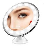 Miroir grossissant x10 miroir maquillage lumineux led de voyage avec ventouse miroir grossissant mural ...