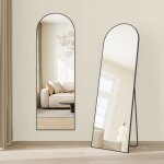 Songmics - miroir intgral, 160 x 50 cm, miroir arqu sur pied,  poser au sol, cadre en alliage d'aluminium, ...