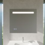 Miroir lumineux eleg plus 90x80 cm - led r�glable, antibu�e, interrupteur sensitif