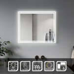 Sirhona - miroir lumineux de salle de bain miroir led avec rglage de lumire tricolore, dsembuage et ...