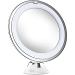 Miroir de maquillage �clair� grossissant 10x, rotation � 360 �, puissante ventouse verrouillable miroir ...