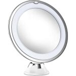 Miroir de maquillage �clair� grossissant 10x, rotation � 360 �, puissante ventouse verrouillable miroir ...