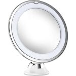 Miroir de maquillage �clair� grossissant 10x, rotation � 360 �, puissante ventouse verrouillable miroir ...