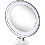 Miroir de maquillage �clair� grossissant 10x, rotation � 360 �, puissante ventouse verrouillable miroir ...