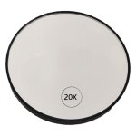 Miroir de maquillage grossissant anti - buée courtoisie à ventouse 20x portable avec poignée, noir Miroir de maquillage grossissant anti - buée courtoisie à ventouse 20x portable avec poignée, noir