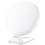 Miroir maquillage grossissant lumineux, 20x / 1x double face, miroir led 1000mah rechargeable avec 3 ...