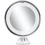 Miroir de maquillage grossissant x10 avec lumi�re led � contr�le tactile, bras rotatif � 360 degr�s et ...