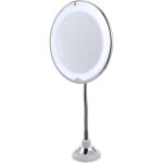 Miroir de maquillage grossissant x10 � ventouse pivotant 360� avec �clairage led int�gr� miroir de table ...