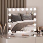 Miroir de maquillage led avec lampe hollywood miroir de maquillage intelligent loupe 10x contr�le tactile ...
