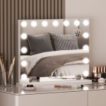 Miroir de maquillage led avec lampe hollywood miroir de maquillage intelligent loupe 10x contr�le tactile ...