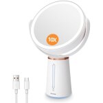 Miroir maquillage lumineux grossissant 10x / 1x, miroir double face avec eclaire variable et rotation ... Miroir maquillage lumineux grossissant 10x / 1x, miroir double face avec eclaire variable et rotation ...