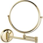 Miroir de maquillage mural 20, 3 cm pivotant double face extensible pliable pour salle de bain de rasage ...