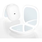 Miroir de maquillage voyage avec éclairage led miroir compact avec loupe 1x / 5x 2 côtés 3 couleurs à ... Miroir de maquillage voyage avec éclairage led miroir compact avec loupe 1x / 5x 2 côtés 3 couleurs à ...