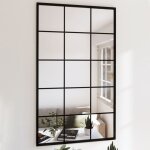 Miroirs muraux 2 pcs noir 100x60 cm mtal