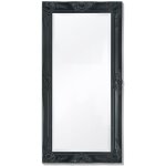 Miroir mural?miroir entr�e maison salle de bain?miroir d�coratif style baroque 100x50 cm noir cvw97723 ...