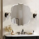 Luvodi - miroir mural irrégulier sans cadre - 8080cm miroir asymétrique design salon en verre biseauté ... Luvodi - miroir mural irrégulier sans cadre - 8080cm miroir asymétrique design salon en verre biseauté ...