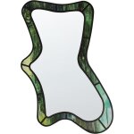 Beliani - miroir mural moderne en mdf crochets en verre forme irrgulire vert cerville
