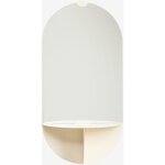 Sklum - miroir mural avec �tag�re en acier nubino blanc gardenia