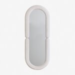 Miroir mural ovale en velours 60x160 cm santes sklum blanc cassé Miroir mural ovale en velours 60x160 cm santes sklum blanc cassé