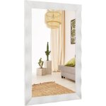 Costway - miroir mural rectangulaire 106 × 71. 5 cm, cadre en bois d'hévéa, grand miroir mural, suspension ... Costway - miroir mural rectangulaire 106 × 71. 5 cm, cadre en bois d'hévéa, grand miroir mural, suspension ...