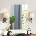 Luvodi - miroir mural salon dcoratif rectangulaire - 7050cm miroirs muraux design en verre biseaut ...