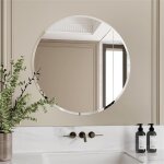 Luvodi - miroir mural salon décoratif rond - 8080cmmiroirs muraux design en verre biseauté sans cadre ... Luvodi - miroir mural salon décoratif rond - 8080cmmiroirs muraux design en verre biseauté sans cadre ...