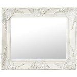 Miroir mural style baroque 50x40 cm blanc, blanc, 320308