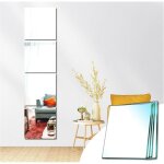 Miroir mural verre adhesif rectangulaire decoratif miroir autocollant decoration maison pour chambre ...