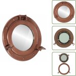 Miroir mural - vidaxl miroir en forme de hublot mural �30 cm aluminium et verre - miroir cuivre