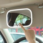 Miroir de pare - soleil de voiture universel dimmable led miroir de maquillage de voiture lumi�re led ...