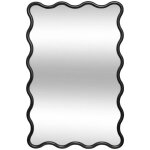 Miroir vague judy noir 89x59cm - atmosphera cr�ateur d'int�rieur