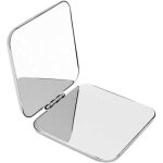 Miroir de poche, acier inoxydable miroir pliant, double face petit miroir, pliant, miroir de voyage, ...