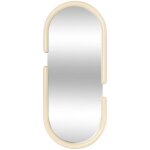 Miroir pool ovale 39x90cm beige - atmosphera cr�ateur d'int�rieur