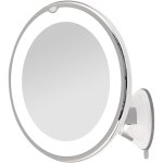 Miroir de rasage grossissant 10x avec lumire, led et support  ventouse verrouillable rotation  360 ...