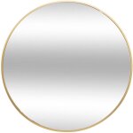 Atmosphera ? miroir rond 70 cm avec cadre en m�tal ? aluminium et verre ? installation facile avec crochets ...