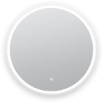 Saniland miroir rond led pour salle de bain - �clairage int�gr�, anti - bu�e et contr�le tactile - 60x60 ...