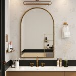 Eifson - miroir salle bain 91x61 cm, arche en fer forgé, style bohème, fixation murale, convient pour ... Eifson - miroir salle bain 91x61 cm, arche en fer forgé, style bohème, fixation murale, convient pour ...
