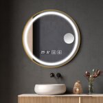 Miroir salle de bain avec �clairage 60cm, miroir mural de courtoisie avec �clairage, anti - bu�e miroir ...