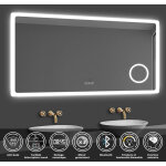 Acezanble - miroir salle de bain led avec bluetooth, mural miroir avec horloge + 3 couleurs + dimmable ... Acezanble - miroir salle de bain led avec bluetooth, mural miroir avec horloge + 3 couleurs + dimmable ...