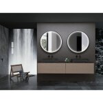 Mice collection - miroir de salle de bain led - miroir rond avec clairage primtrique intgr au cadre ...