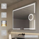 Ledimex - miroir salle de bain malta - 100x80cm - t° led variable - tactiles on / off & anti - buée & ... Ledimex - miroir salle de bain malta - 100x80cm - t° led variable - tactiles on / off & anti - buée & ...